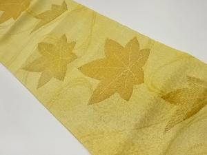 紗紬流水に紅葉模様織出し名古屋帯